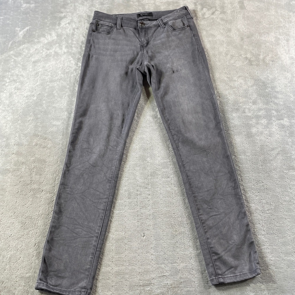 CP Jeans Women Size‎ 9 Gray Stretch Denim Mid Rise Skinny Straight Preppy Casual